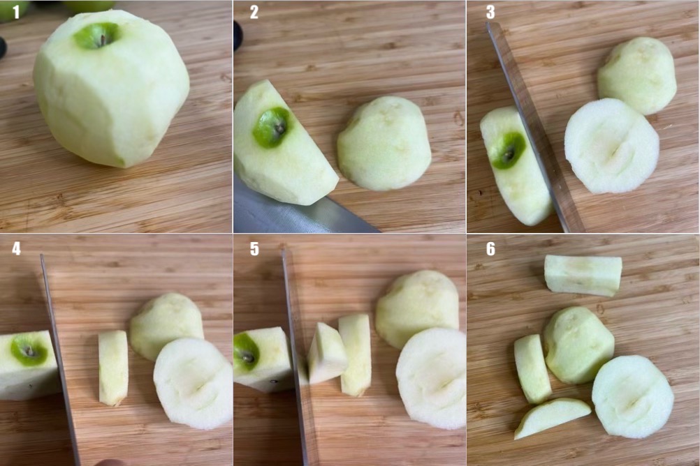 Slicing an apple